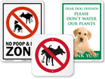 No Dog Pee Signs