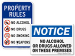 No Drugs or Alcohol in Playgrounds Signs