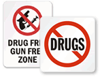 Drug Free Area Signs