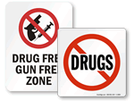 No Drugs Signs