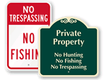 No Fishing Signs