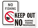 No Fishing Signs