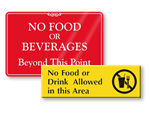 No Food Or Drink Signs