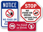 No Food Or Drink Signs