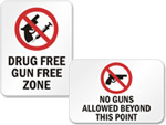 No Weapons & Guns Signs