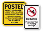 No Hunting Signs