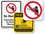 No Hunting Signs