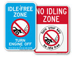 State No Idling Signs