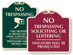 No Loitering Signs