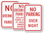 No Overnight Parking Signs