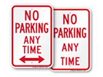 No Parking Anytime Signs