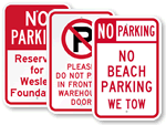 Custom No Parking Signs