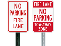 No Parking Fire Lane Signs