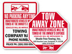 No Parking Tow Away Signs