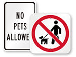 No Pets Allowed Signs