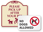 No Pets Signs