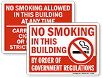 Facility No Smoking Signs