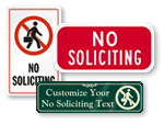 No Soliciting Door Signs