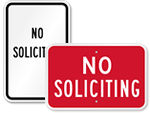 No Soliciting Signs