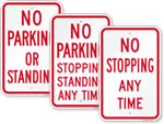 No Stopping & No Standing Signs