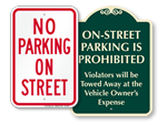 Street   No Parking Signs