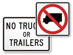 No Trucks Signs