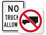 No Trucks Signs