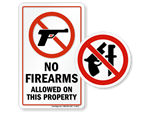 No Firearms Signs by State