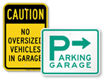 Garage Parking Signs