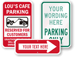 Custom Parking Lot Signs