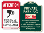 Parking Lot Security Signs