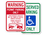 Parking Permit Signs