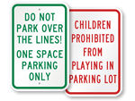 Parking Lot Rules Signs