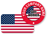 Patriotic Hard Hat Stickers