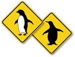 Penguin Crossing Signs