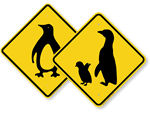 Penguin Crossing Signs