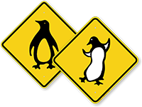 Penguin Crossing Signs