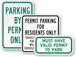 Permit Parking Only Signs