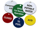 Custom Engraved Plastic Valve Tags