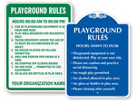 Playground Rules Signs