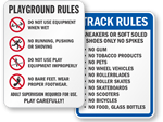 Playground Rules Signs