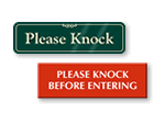 Please Knock Signs