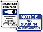 Police Take Notice Signs