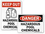 Pool Chemical Hazard Signs