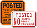 Posted No Trespassing Signs