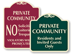 Private Community Signs