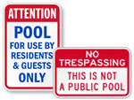 Private Pool Sign