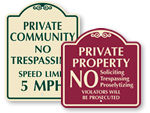 Designer Private Property Signs