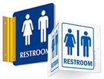  Projecting Bathroom Signs