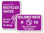 Reclaimed Water Signs